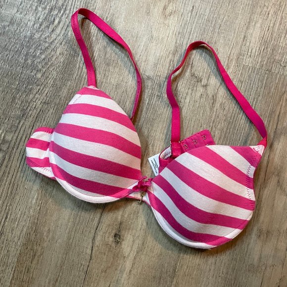 Juicy Pink Striped Bra - Picture 1 of 3